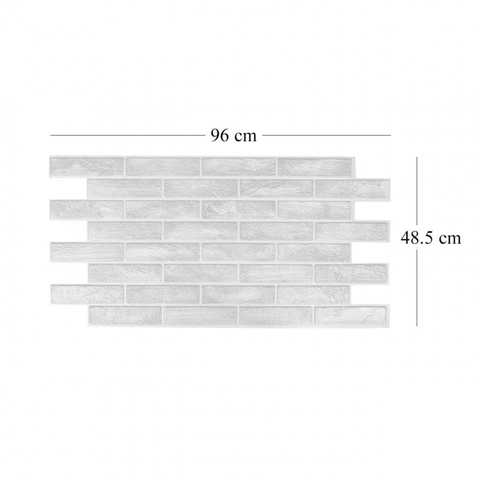 PANOU DECORATIV, PVC, MODEL CARAMIDA 3D, WELCOME, NEGRU, 96X48.5CM [2]