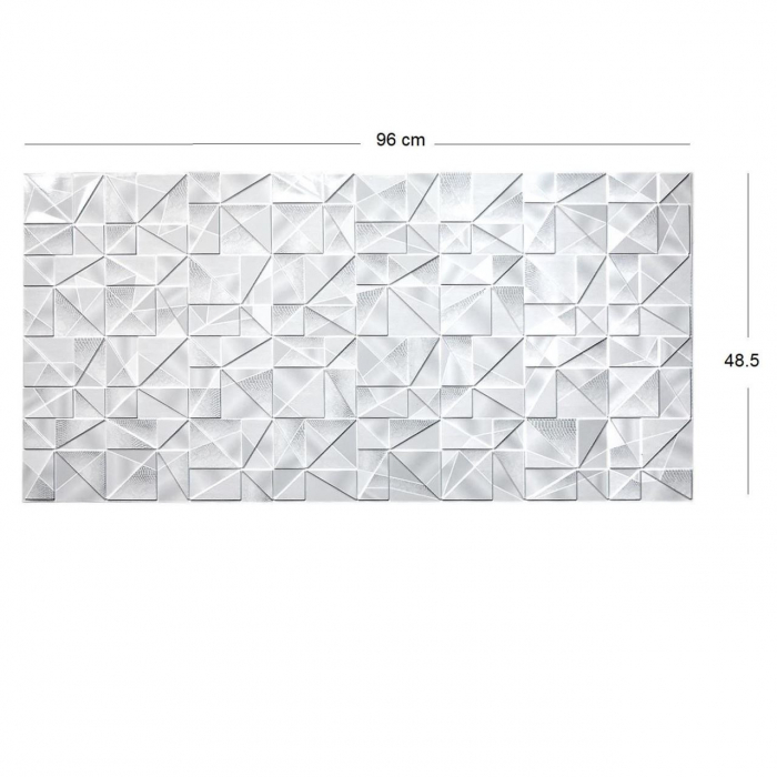 PANOU DECORATIV, PVC, MODEL MARMURA 3D, ABSTRACT, NUANTE GRI, 96X48.5 CM  [4]