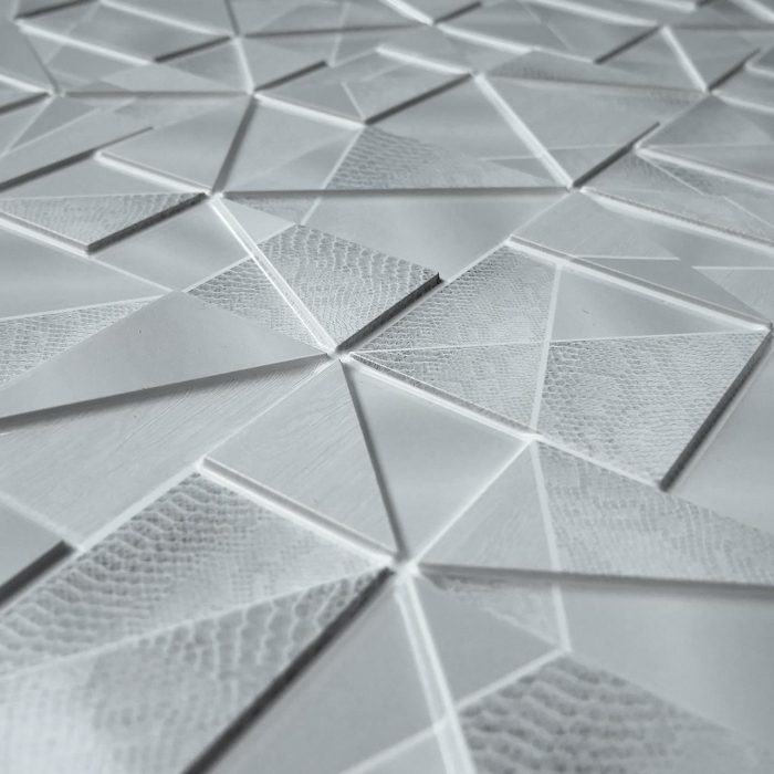 PANOU DECORATIV, PVC, MODEL MARMURA 3D, ABSTRACT, NUANTE GRI, 96X48.5 CM  [3]