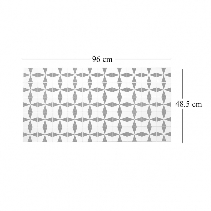 PANOU DECORATIV, PVC, MODEL MARMURA, ABSTRACT, ALB SI NEGRU, 96X48.5CM [5]