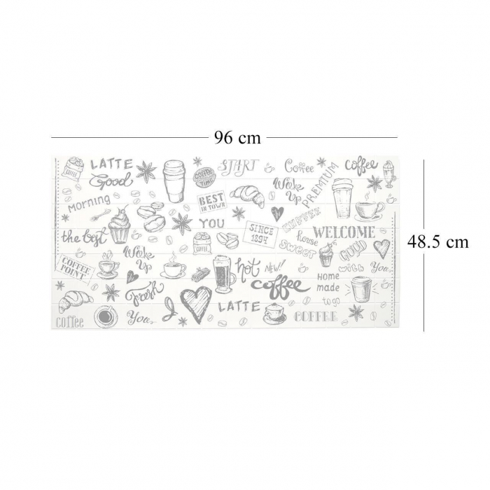 PANOU DECORATIV, PVC, MODEL MODERN, ALB SI NEGRU, 96X48.5CM [5]
