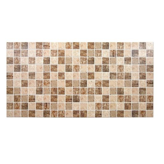 PANOU DECORATIV, PVC, MODEL MOZAIC, NUANTE MARO MURDAR, 96X48.5CM [1]