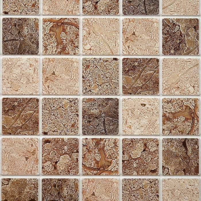 PANOU DECORATIV, PVC, MODEL MOZAIC, NUANTE MARO MURDAR, 96X48.5CM [5]
