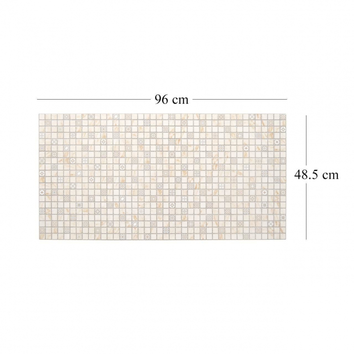 PANOU DECORATIV, PVC, MODEL MOZAIC, NUANTE PORTOCALIU MURDAR, 96X48.5CM [4]