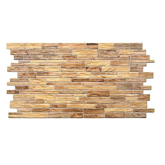 PANOU DECORATIV, PVC, MODEL PIATRA 3D, NUANTE BEJ-MARO, 96X48.5CM [1]