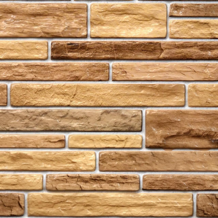 PANOU DECORATIV, PVC, MODEL PIATRA 3D, NUANTE BEJ-MARO, 96X48.5CM [5]