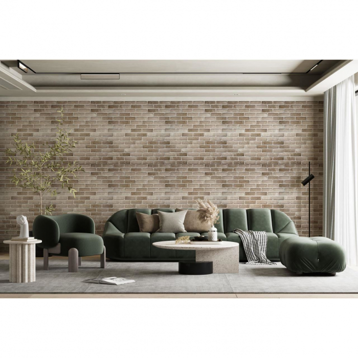 PANOU DECORATIV, PVC, MODEL PIATRA 3D, NUANTE MARO MURDAR, 96X48.5CM [2]