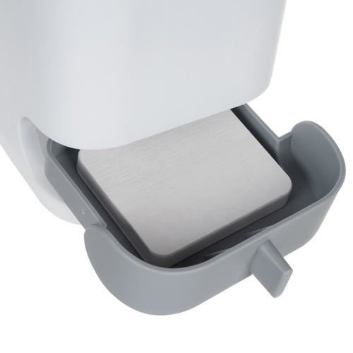 PERIE WC/TOALETA, CU SUPORT, PENTRU BAIE, SILICON, ALB SI GRI, 10.5X10.5X45 CM, RUHHY [5]