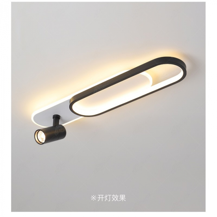 Plafoniera LED Alb cu Negru Moderna 77W [2]