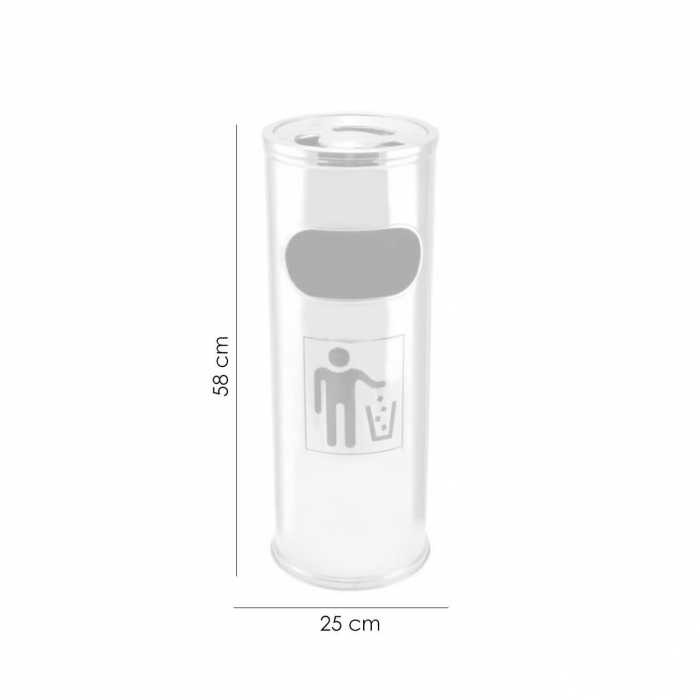 RECIPIENT GUNOI, CU SCRUMIERA, 25X58 CM, INOX, PERFECT HOME [2]