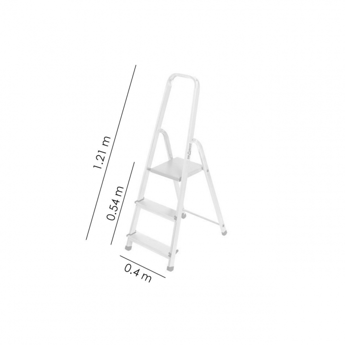 SCARA ALUMINIU, 2 TREPTE, PLATFORMA, MAX 125 KG, 1.21 M, DRABEST [3]