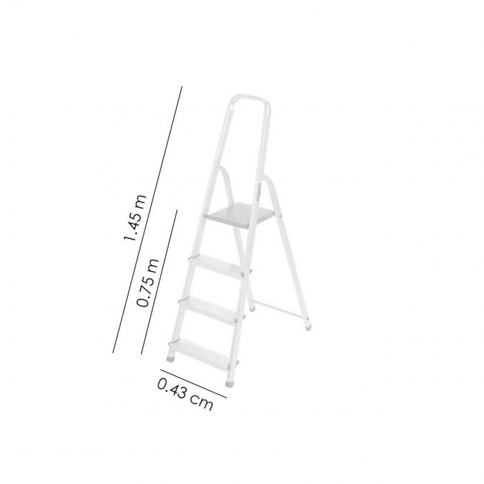 SCARA ALUMINIU, 3 TREPTE, PLATFORMA, MAX 125 KG, 1.45 M, DRABEST [3]