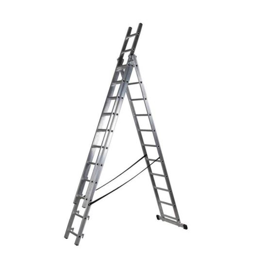 SCARA ALUMINIU, 3 TRONSOANE, 11 TREPTE, MAX 150 KG, 5.83 M, DRABEST PRO [1]