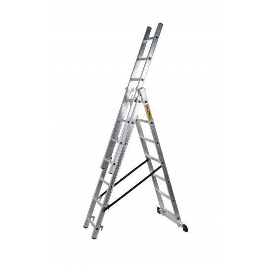 SCARA ALUMINIU, 3 TRONSOANE, 7 TREPTE, MAX 150 KG, 4.23 M, DRABEST PRO [1]