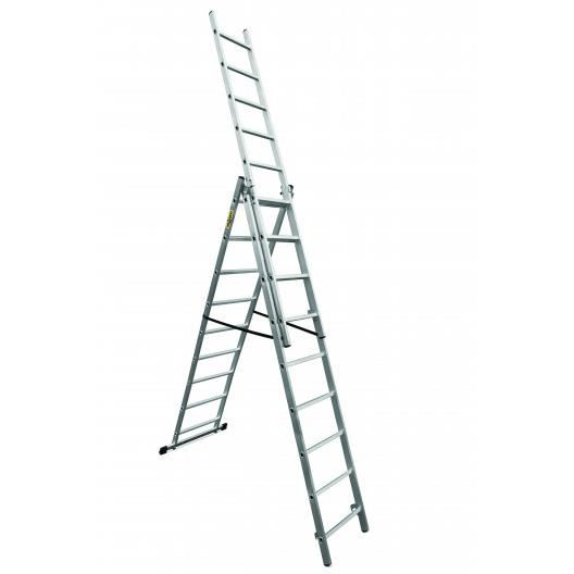 SCARA ALUMINIU, 3 TRONSOANE, 9 TREPTE, MAX 150 KG, 4.81 M, DRABEST [1]