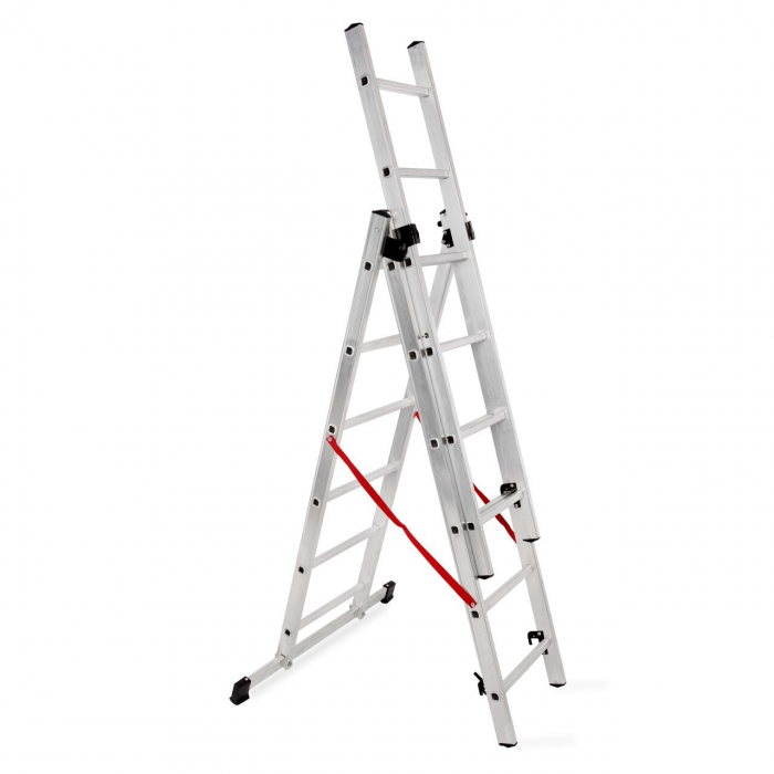 SCARA ALUMINIU, MASTER, 3 TRONSOANE, 6 TREPTE, MAX 150 KG, 1.69-3.45 M [2]