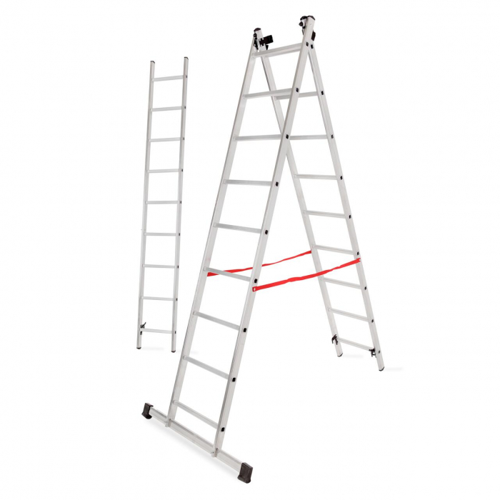 SCARA ALUMINIU, MASTER, 3 TRONSOANE, 9 TREPTE, MAX 150 KG, 2.58-5.69 M [7]