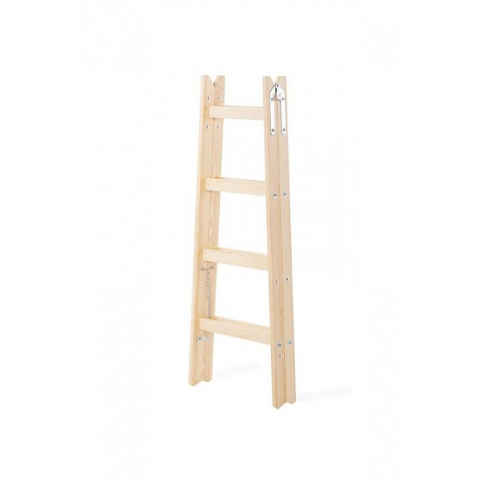 SCARA LEMN, 2 TRONSOANE, 4 TREPTE, CARLIG PENTRU GALEATA, MAX 150 KG, 1.32 M, STREND PRO [5]