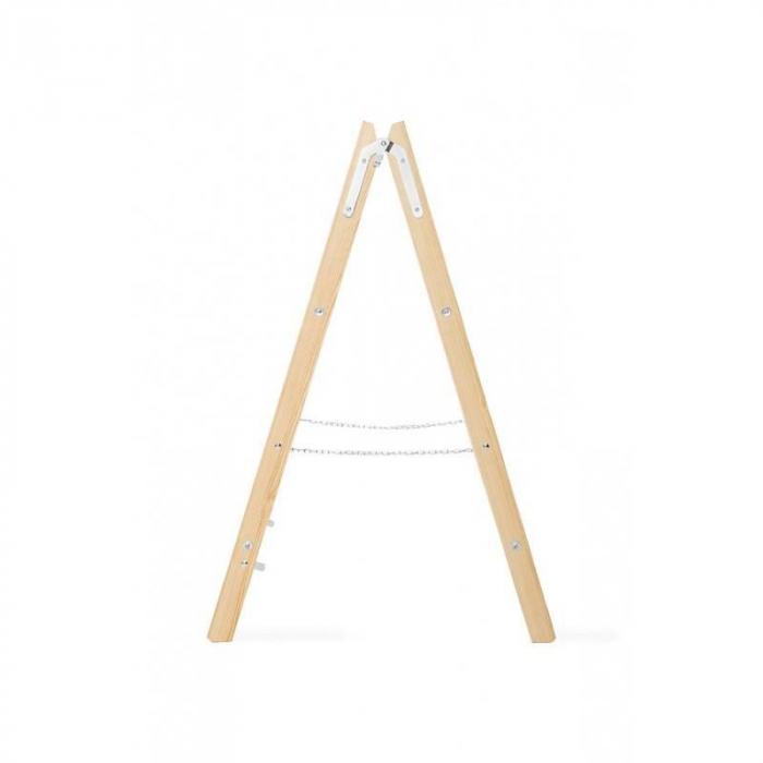 SCARA LEMN, 2 TRONSOANE, 4 TREPTE, CARLIG PENTRU GALEATA, MAX 150 KG, 1.32 M, STREND PRO [6]