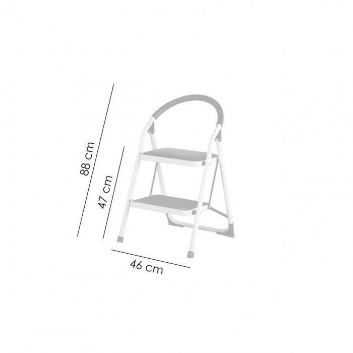 SCARA OTEL, 2 TREPTE, MANER CAUCIUCAT, MAX 150 KG, 0.88 M, DRABEST [4]