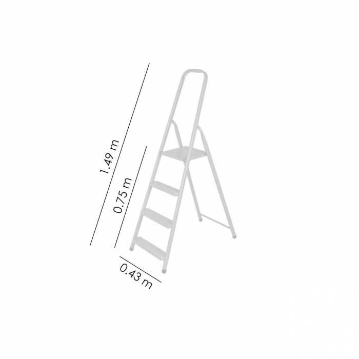 SCARA OTEL, 3 TREPTE, PLATFORMA, MAX 125 KG, 1.49 M, DRABEST [3]