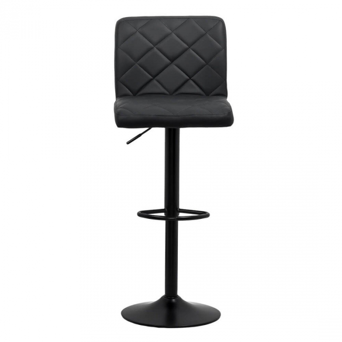SCAUN BAR CU SPATAR REGLABIL DIN PIELE ECOLOGICA ABS 147 NEGRU [3]