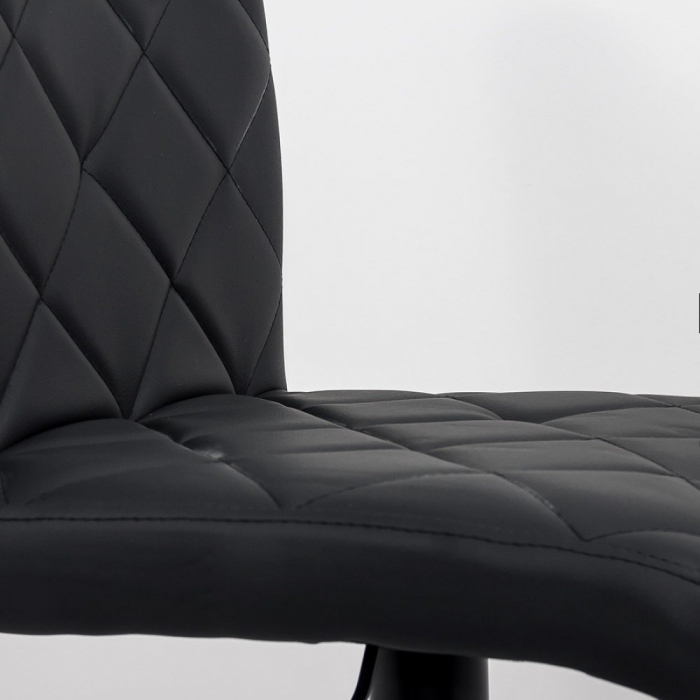 SCAUN BAR CU SPATAR REGLABIL DIN PIELE ECOLOGICA ABS 147 NEGRU [2]