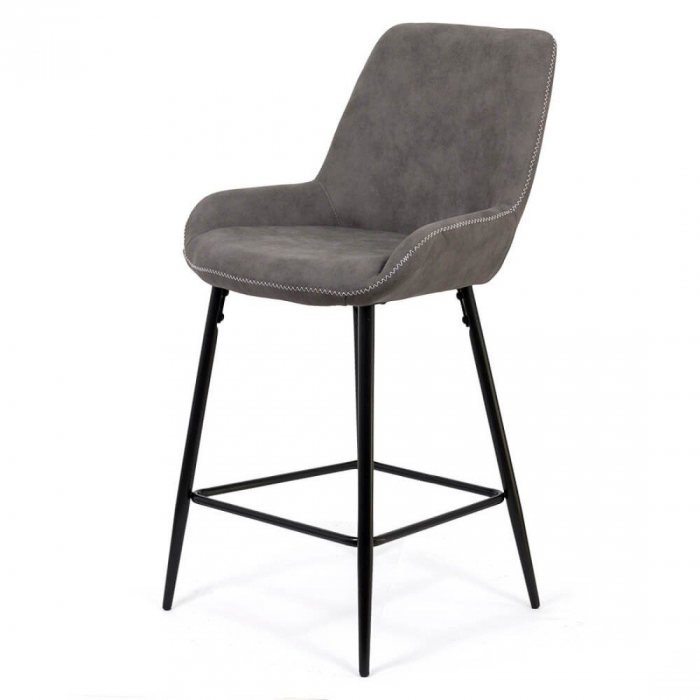 SCAUN BAR FIX DIN PIELE ECOLOGICA SI PICIOARE DIN OTEL ABS 146 GRI [2]