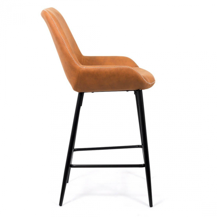 SCAUN BAR FIX DIN PIELE ECOLOGICA SI PICIOARE DIN OTEL ABS 146 MARO [9]