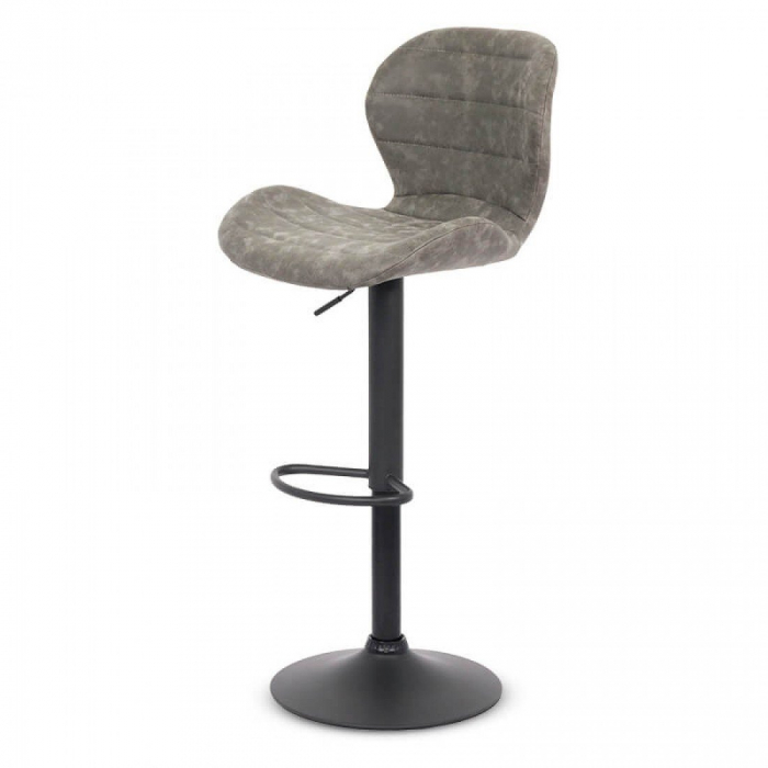 SCAUN BAR REGLABIL IMITATIE PIELE INTOARSA ABS 144 GRI [2]