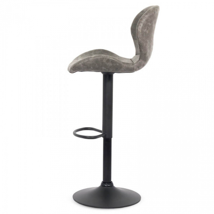SCAUN BAR REGLABIL IMITATIE PIELE INTOARSA ABS 144 GRI [4]