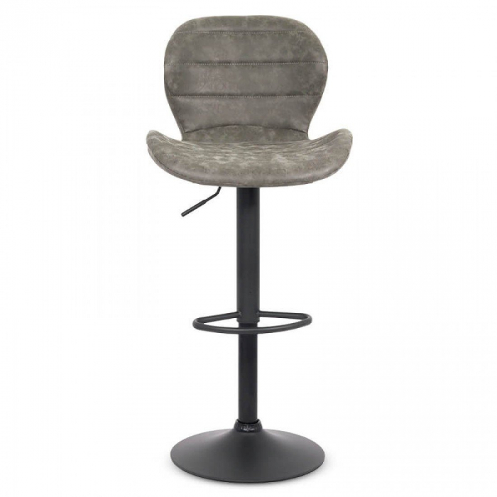 SCAUN BAR REGLABIL IMITATIE PIELE INTOARSA ABS 144 GRI [3]