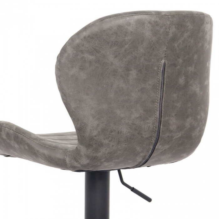 SCAUN BAR REGLABIL IMITATIE PIELE INTOARSA ABS 144 GRI [7]