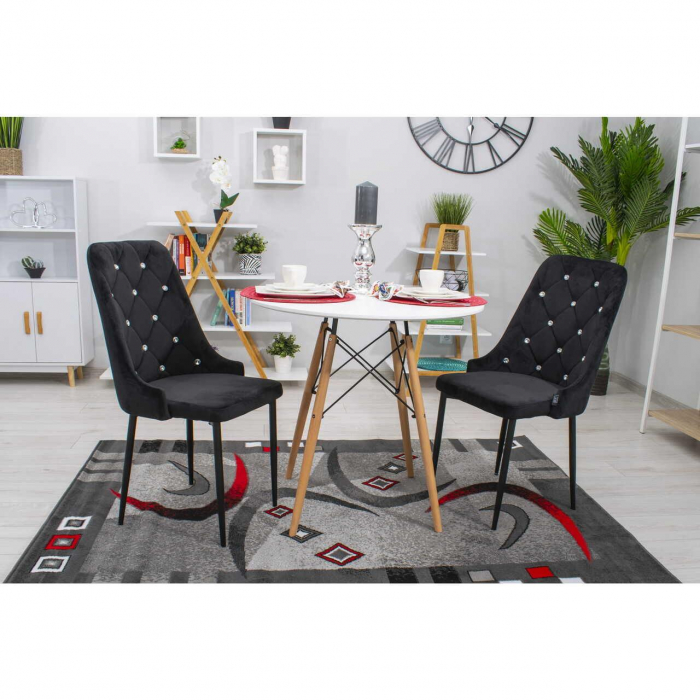SCAUN BUCATARIE/LIVING, ARTOOL, AMORE, CATIFEA, METAL, NEGRU, 48X56X93 CM [3]