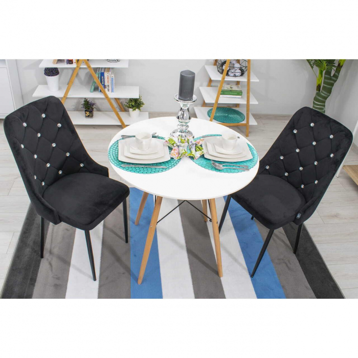 SCAUN BUCATARIE/LIVING, ARTOOL, AMORE, CATIFEA, METAL, NEGRU, 48X56X93 CM [4]