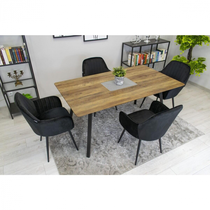 SCAUN BUCATARIE/LIVING, ARTOOL, LUGO, CATIFEA, METAL, NEGRU, 57.5X56.5X86.5 CM [3]