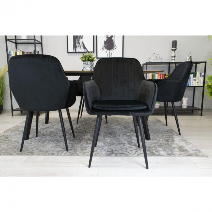 SCAUN BUCATARIE/LIVING, ARTOOL, LUGO, CATIFEA, METAL, NEGRU, 57.5X56.5X86.5 CM [5]