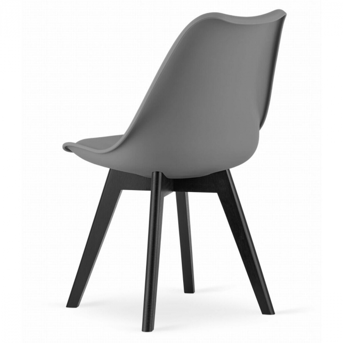 SCAUN BUCATARIE/LIVING, ARTOOL, MARK, PP, LEMN, GRAFIT SI NEGRU, 49X55.5X82.5 CM [4]