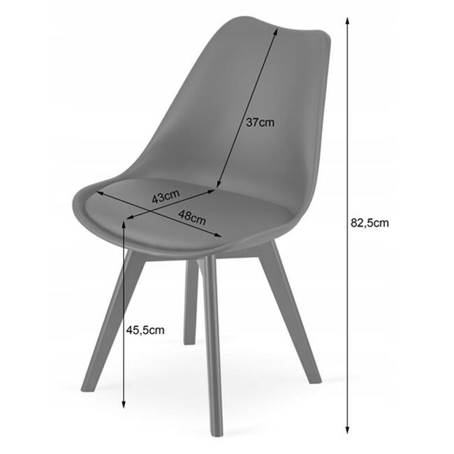 SCAUN BUCATARIE/LIVING, ARTOOL, MARK, PP, LEMN, NEGRU, 49X55.5X82.5 CM [3]