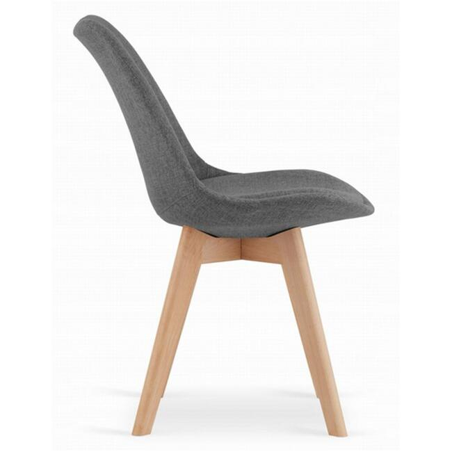SCAUN BUCATARIE/LIVING, ARTOOL, NORI, STOFA, LEMN, GRI, CU NASTURI, 48.5X54X84 CM [3]