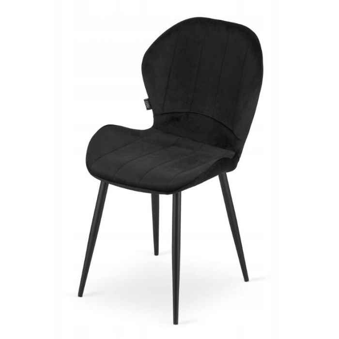 SCAUN BUCATARIE/LIVING, ARTOOL, TERNI, CATIFEA, METAL, NEGRU, 50X62X86 CM [6]