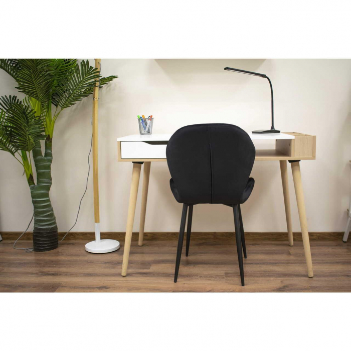SCAUN BUCATARIE/LIVING, ARTOOL, TERNI, CATIFEA, METAL, NEGRU, 50X62X86 CM [7]