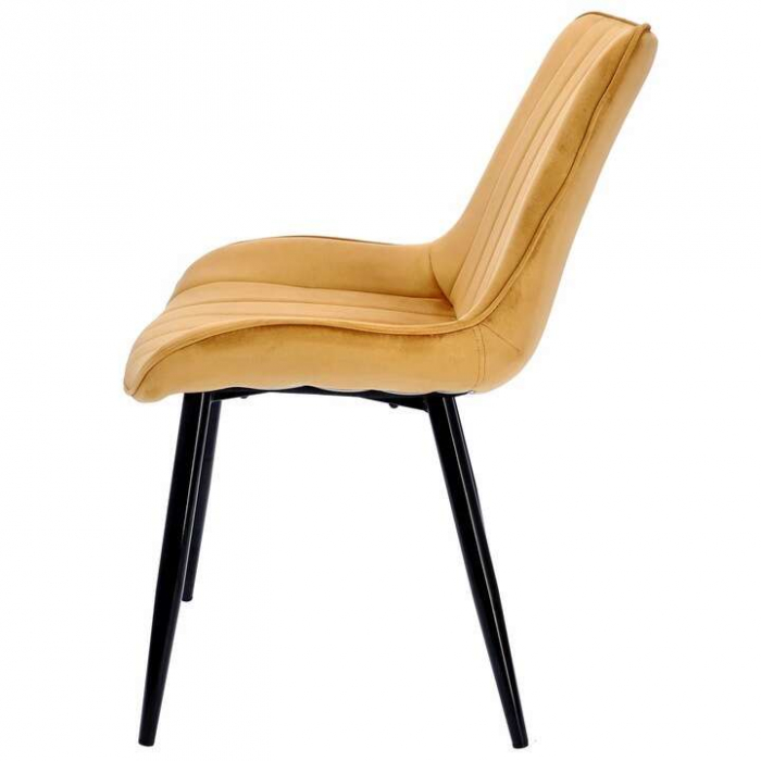 SCAUN BUCATARIE/LIVING, CATIFEA, METAL, GALBEN MUSTAR, 54X61X83 CM, VIVA [5]