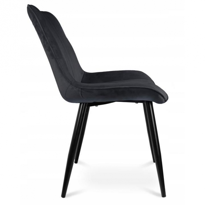 SCAUN BUCATARIE/LIVING, CATIFEA, METAL, NEGRU, 54X61X83 CM, VIVA [4]