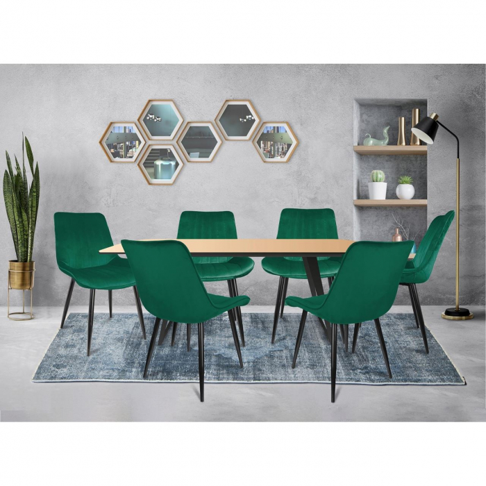 SCAUN BUCATARIE/LIVING, CATIFEA, METAL, VERDE, 54X61X83 CM, VIVA [6]