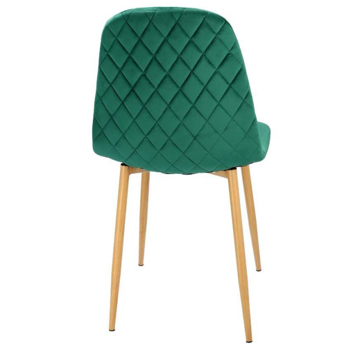 SCAUN BUCATARIE/LIVING, CATIFEA, MODEL CUSATURA PE SPATE, VERDE, MAX 100 KG, 44X52X85 CM, VIGO [6]