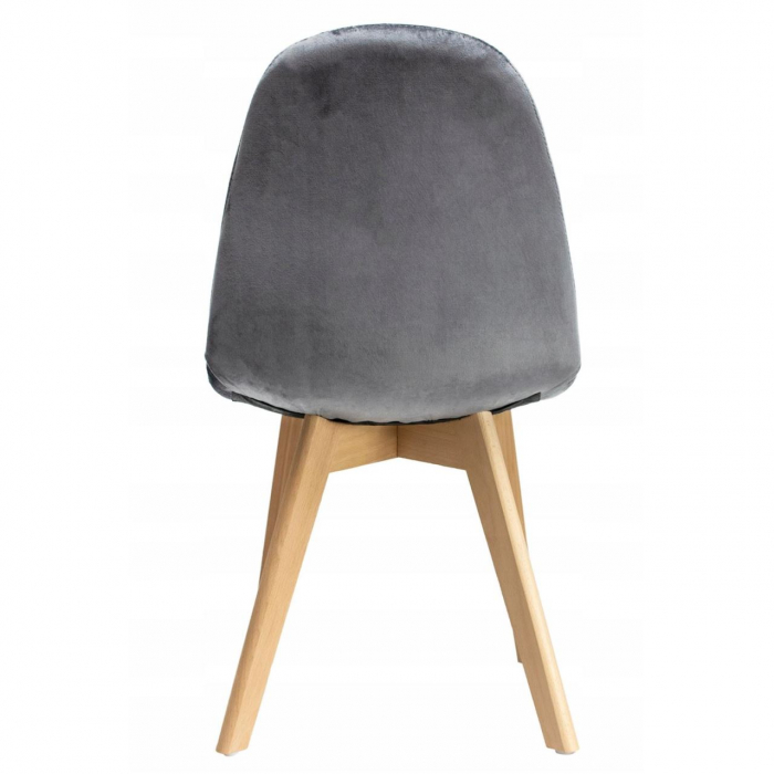 SCAUN BUCATARIE/LIVING, CATIFEA SI PU, GRI, 43X54X81 CM, COLIN [4]