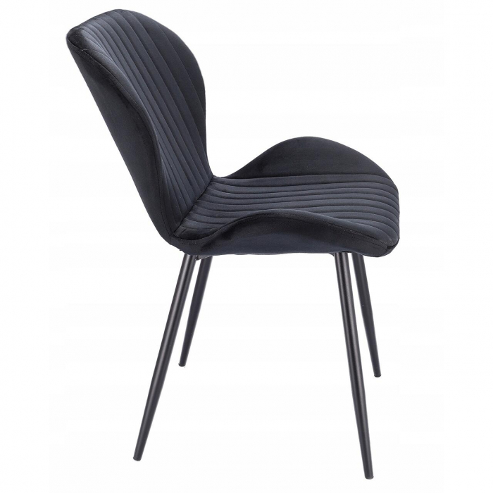 SCAUN BUCATARIE/LIVING, JUMI, VEIRA, CATIFEA, METAL, NEGRU, 52X57X85 CM [3]