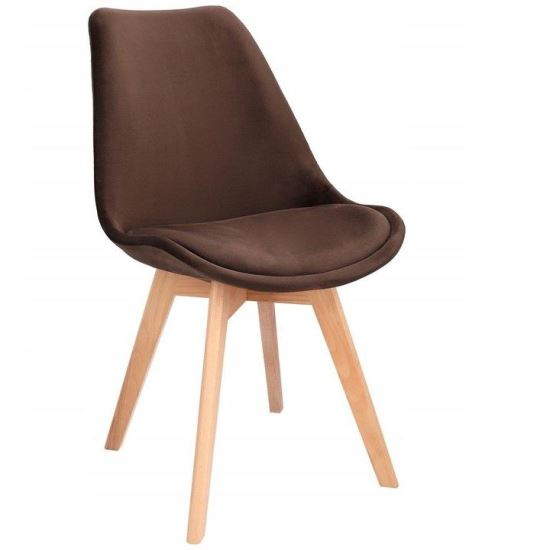 SCAUN BUCATARIE/LIVING, LEMN, CATIFEA, MARO, 49X60X82 CM, BARI [1]