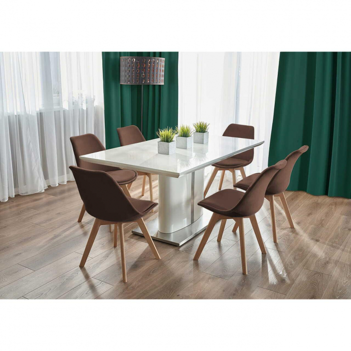 SCAUN BUCATARIE/LIVING, LEMN, CATIFEA, MARO, 49X60X82 CM, BARI [7]